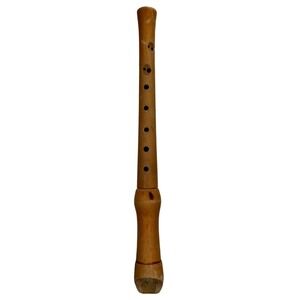 Vintage Hohner Wood Recorder Flute Musical Instrument Natural Brown Wood